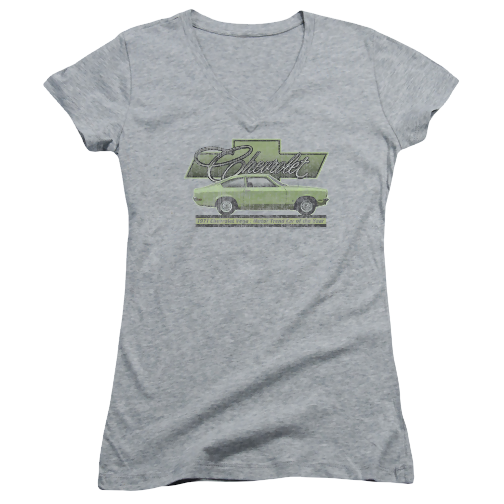 Chevrolet Vega Car Of The Year 71 - Juniors V-Neck T-Shirt Hoodie, Sweatshirt | CiraTrend.com