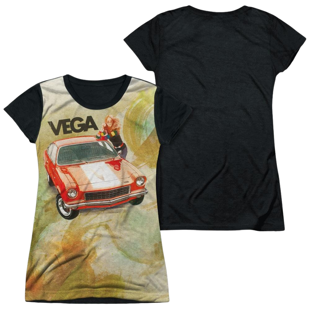Chevrolet Vega Watercolor - Juniors Black Back T-Shirt Hoodie, Sweatshirt | CiraTrend.com