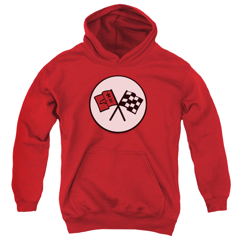 Chevrolet 2nd Gen Vette Logo - Youth Hoodie (Ages 8-12) T-Shirts, Sweatshirt | CiraTrend.com