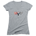 Chevrolet 2nd Gen Vette Nose Emblem - Juniors V-Neck T-Shirt Hoodie, Sweatshirt | CiraTrend.com