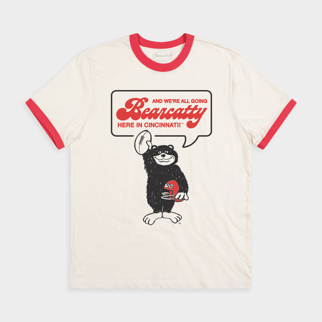 1970s "Bearcatty in Cincinnati" Football Ringer Tee Style001