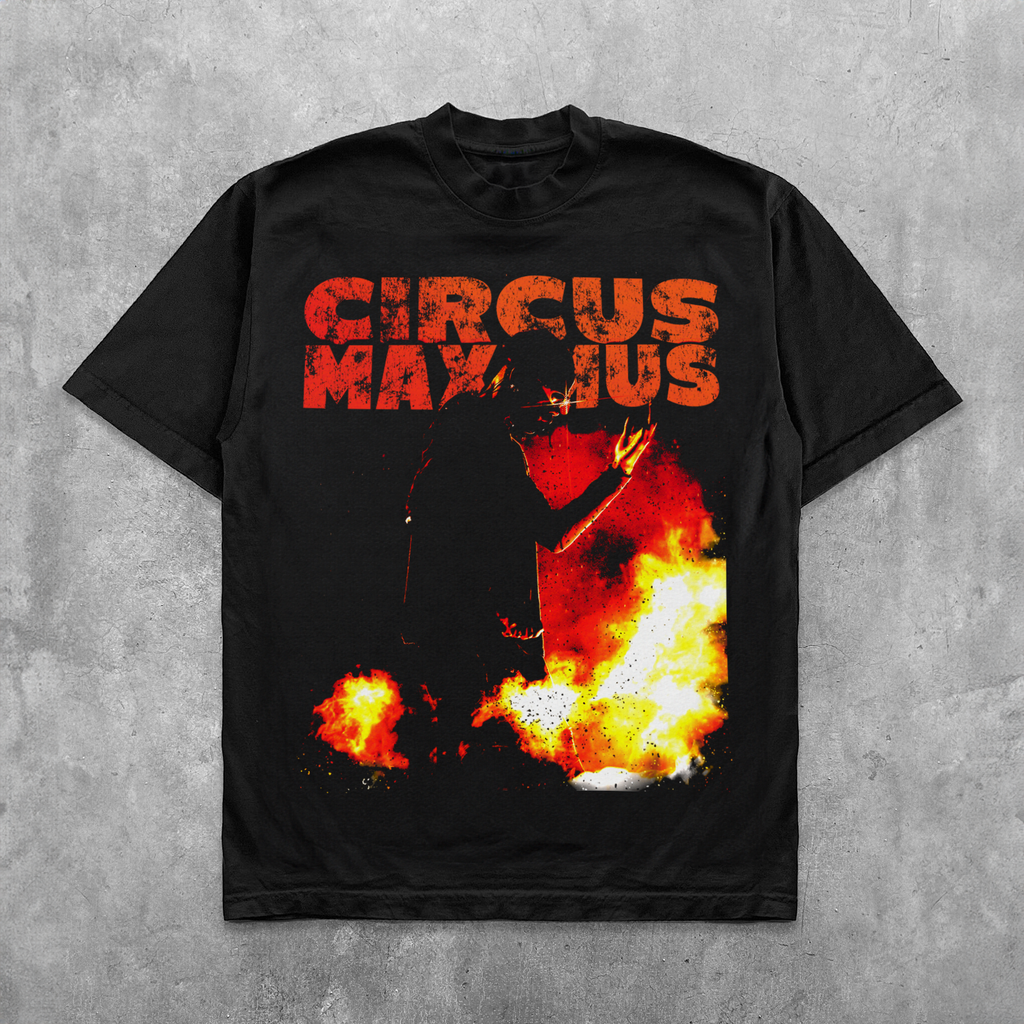 2024 TRAVIS SCOTT 'CIRCUS MAXIMUS TOUR' MERCH HEAVYWEIGHT BLACK T-SHIRT Hoodie, Sweatshirt | CiraTrend.com (Image 1)