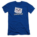 Adventure Time Shmowzow Slim Fit Mens T Shirt Royal Blue Hoodie, Sweatshirt | CiraTrend.com