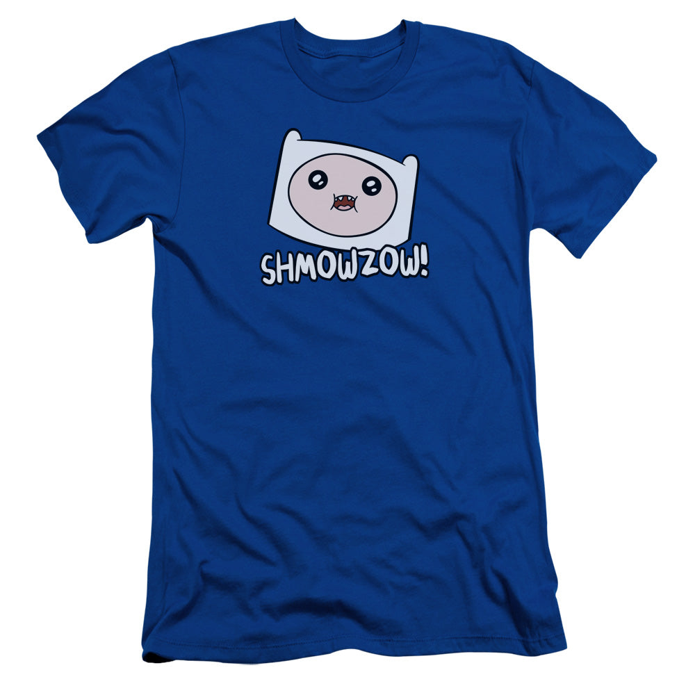 Adventure Time Shmowzow Slim Fit Mens T Shirt Royal Blue Hoodie, Sweatshirt | CiraTrend.com