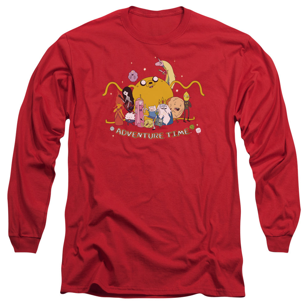 Adventure Time Outstretched Mens Long Sleeve Shirt Red Hoodie, Sweatshirt | CiraTrend.com (Image 3)