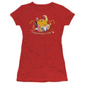 Adventure Time Outstretched Junior Sheer Cap Sleeve Womens T Shirt Red Hoodie, Sweatshirt | CiraTrend.com