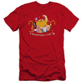 Adventure Time Outstretched Premium Bella Canvas Slim Fit Mens T Shirt Red Hoodie, Sweatshirt | CiraTrend.com