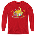 Adventure Time Outstretched Long Sleeve Kids Youth T Shirt Red Hoodie, Sweatshirt | CiraTrend.com