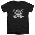 Adventure Time Skull Face Mens Slim Fit V Neck T Shirt Black Hoodie, Sweatshirt | CiraTrend.com