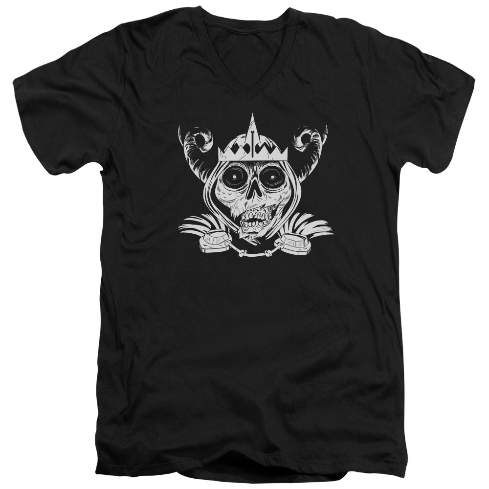 Adventure Time Skull Face Mens Slim Fit V Neck T Shirt Black Hoodie, Sweatshirt | CiraTrend.com