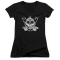 Adventure Time Skull Face - Juniors V-Neck T-Shirt Hoodie, Sweatshirt | CiraTrend.com