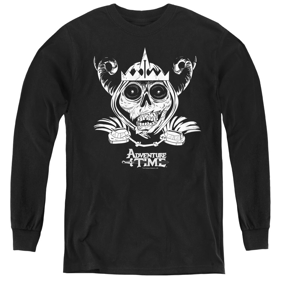 Adventure Time Skull Face Long Sleeve Kids Youth T Shirt Black Hoodie, Sweatshirt | CiraTrend.com