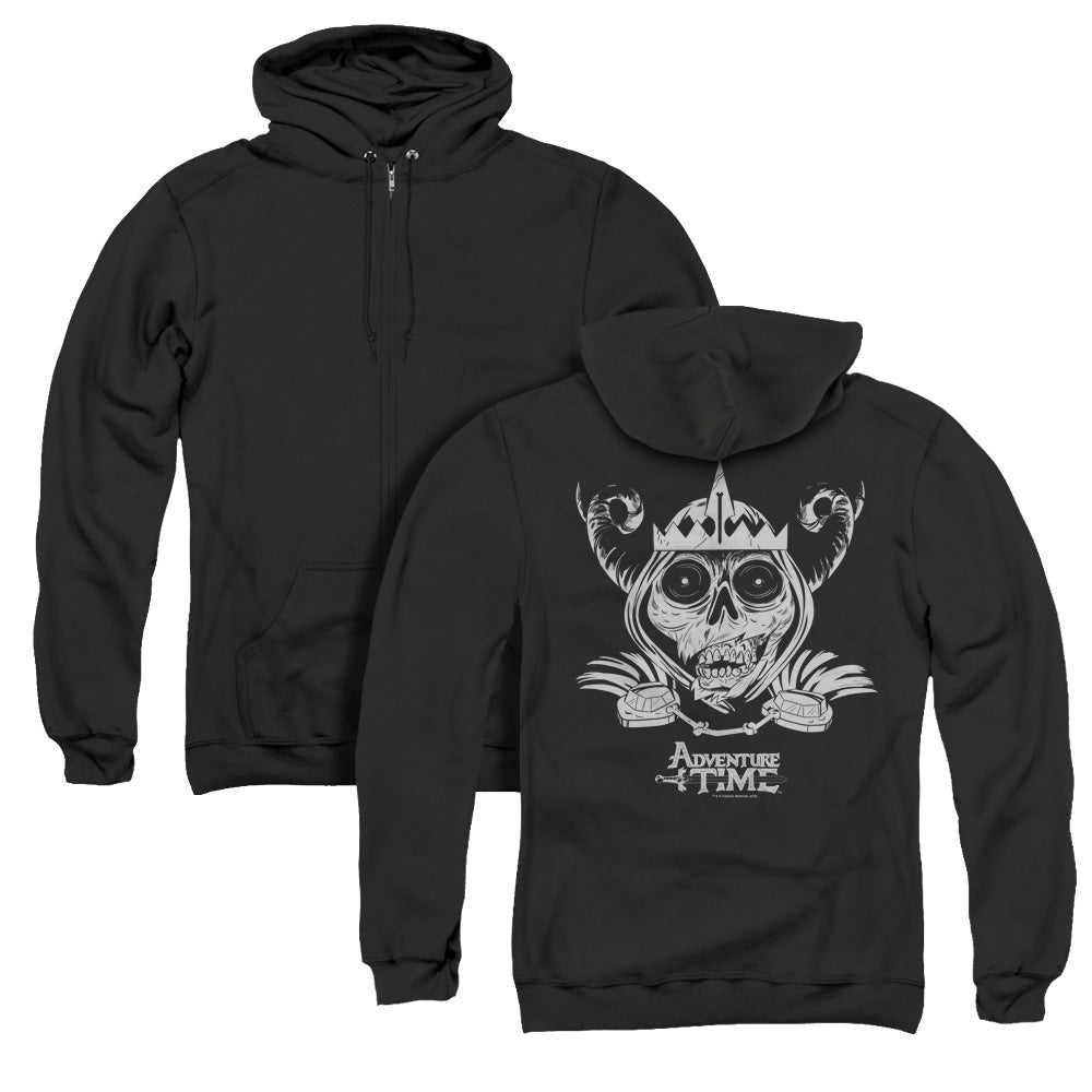 Adventure Time Skull Face Back Print Zipper Black T-Shirts, Hoodie, Sweatshirt