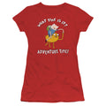 Adventure Time Ride Bump Junior Sheer Cap Sleeve Womens T Shirt Red Hoodie, Sweatshirt | CiraTrend.com