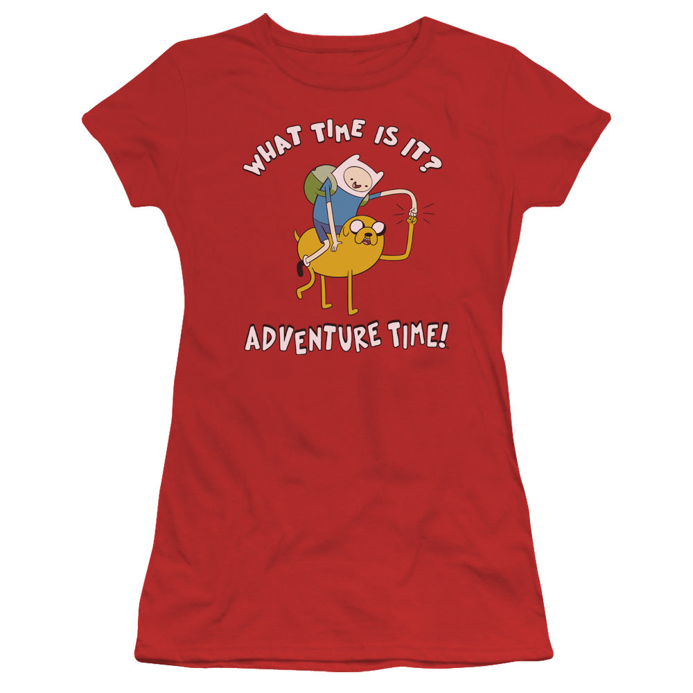 Adventure Time Ride Bump Junior Sheer Cap Sleeve Womens T Shirt Red Hoodie, Sweatshirt | CiraTrend.com