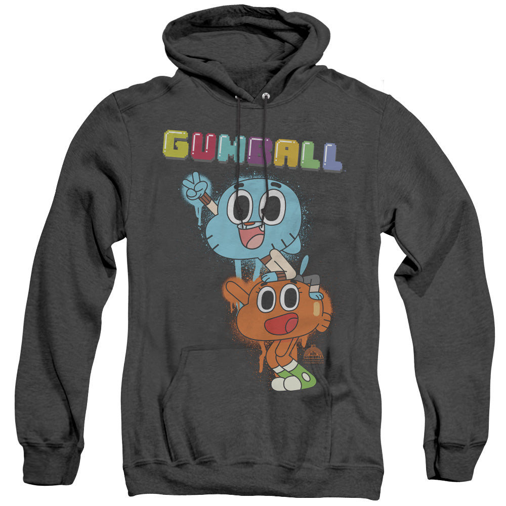 Amazing World Of Gumball Gumball Spray Mens Heather Hoodie Black T-Shirts, Sweatshirt | CiraTrend.com (Image 2)