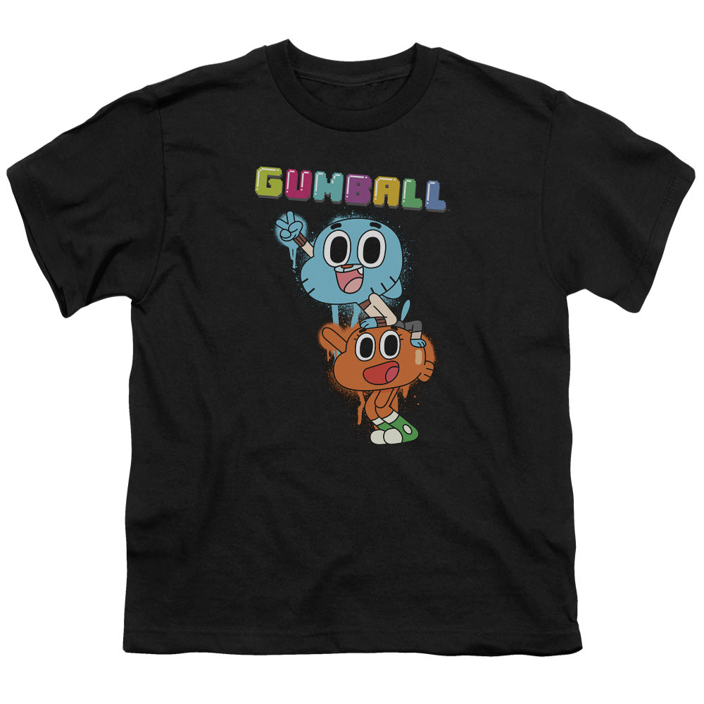 Amazing World of Gumball Gumball Spray Kids Youth T Shirt Black Hoodie, Sweatshirt | CiraTrend.com