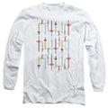 Adventure Time Swords Mens Long Sleeve Shirt White Hoodie, Sweatshirt | CiraTrend.com (Image 1)
