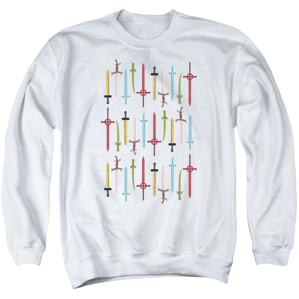 Adventure Time Swords Mens Crewneck Sweatshirt White T-Shirts, Hoodie | CiraTrend.com