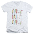 Adventure Time Swords Mens Slim Fit V Neck T Shirt White Hoodie, Sweatshirt | CiraTrend.com