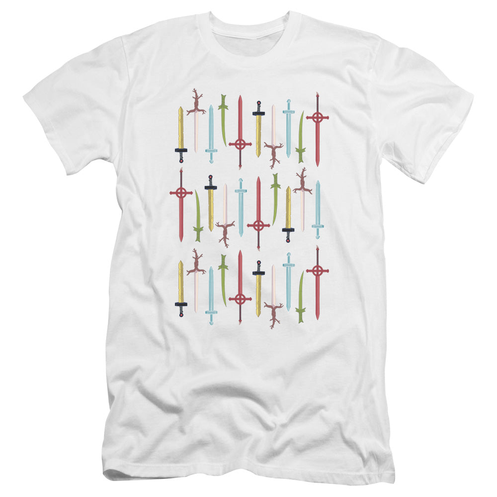 Adventure Time Swords Premium Bella Canvas Slim Fit Mens T Shirt White Hoodie, Sweatshirt | CiraTrend.com