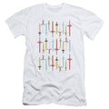 Adventure Time Swords Slim Fit Mens T Shirt White Hoodie, Sweatshirt | CiraTrend.com