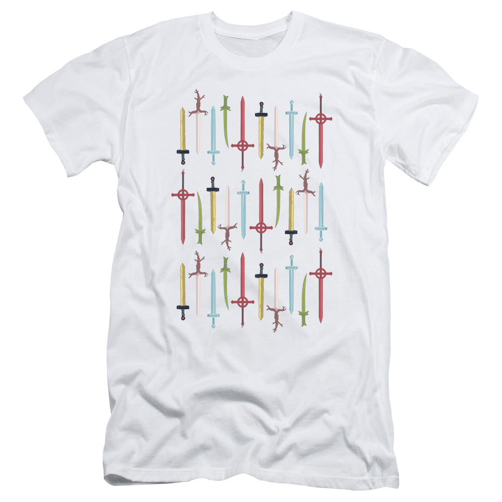 Adventure Time Swords Slim Fit Mens T Shirt White Hoodie, Sweatshirt | CiraTrend.com