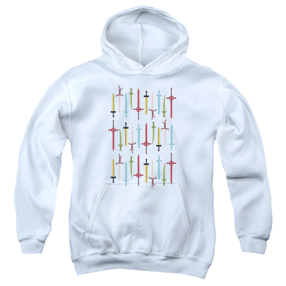 Adventure Time Swords Kids Youth Hoodie White T-Shirts, Sweatshirt | CiraTrend.com