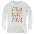 Adventure Time Swords Long Sleeve Kids Youth T Shirt White Hoodie, Sweatshirt | CiraTrend.com