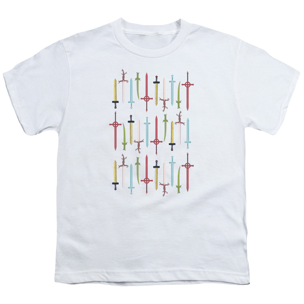 Adventure Time Swords Kids Youth T Shirt White Hoodie, Sweatshirt | CiraTrend.com