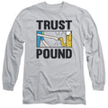 Adventure Time Trust Pound Mens Long Sleeve Shirt Silver Hoodie, Sweatshirt | CiraTrend.com