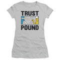 Adventure Time Trust Pound Junior Sheer Cap Sleeve Womens T Shirt Silver Hoodie, Sweatshirt | CiraTrend.com