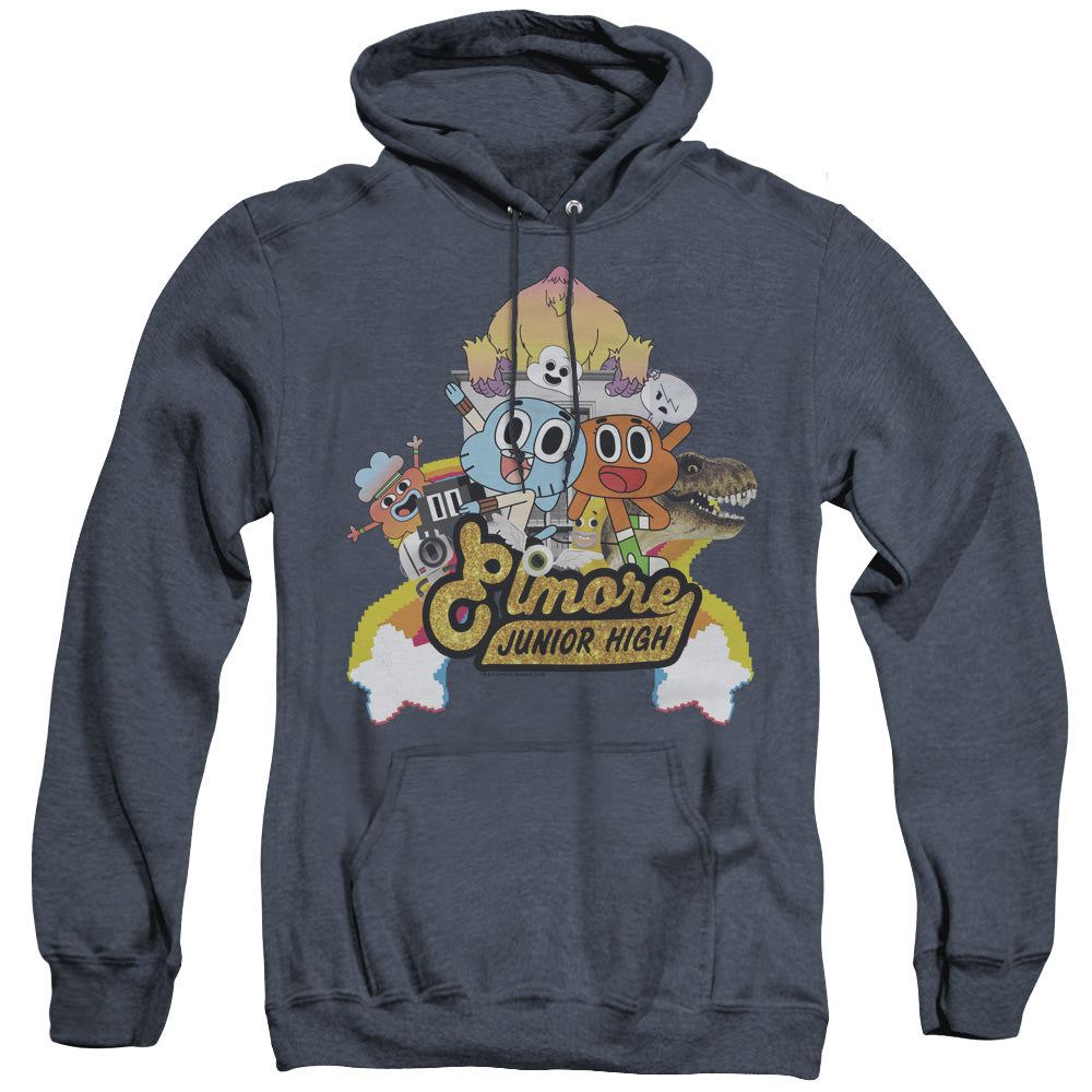 Amazing World of Gumball Elmore Junior High Heather Mens Hoodie Navy Blue T-Shirts, Sweatshirt | CiraTrend.com