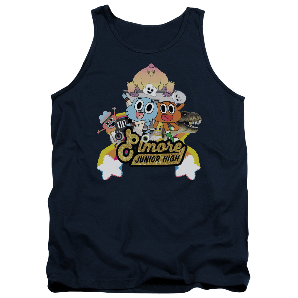 Amazing World Of Gumball Elmore Junior High Mens Tank Top Shirt Navy Hoodie, Sweatshirt | CiraTrend.com (Image 2)