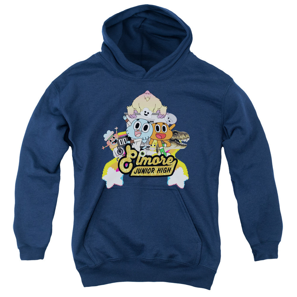 Amazing World of Gumball Elmore Junior High Kids Youth Hoodie Navy Blue T-Shirts, Sweatshirt | CiraTrend.com