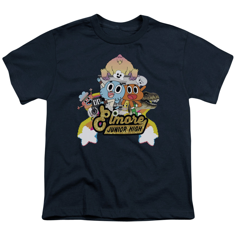 Amazing World of Gumball Elmore Junior High Kids Youth T Shirt Navy Blue Hoodie, Sweatshirt | CiraTrend.com