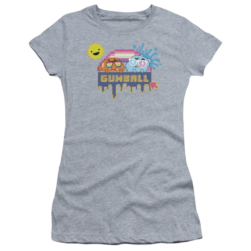 Amazing World Gumball Sunshine Junior Sheer Cap Sleeve Athletic Heather T-Shirts, Hoodie, Sweatshirt