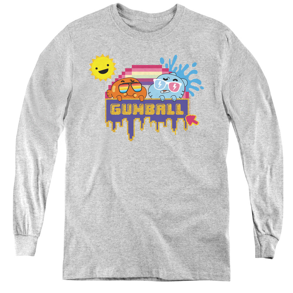 Amazing World of Gumball Sunshine Long Sleeve Kids Youth T Shirt Athletic Heather Hoodie, Sweatshirt | CiraTrend.com
