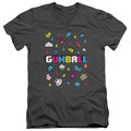 Amazing World Gumball Fun Drops Slim Fit V Neck Charcoal T-Shirts, Hoodie, Sweatshirt