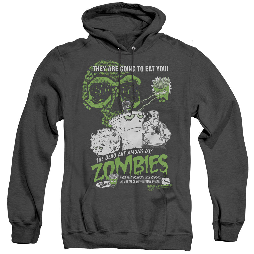 Aqua Teen Hunger Force Zombies Mens Heather Hoodie Black T-Shirts, Sweatshirt | CiraTrend.com (Image 3)