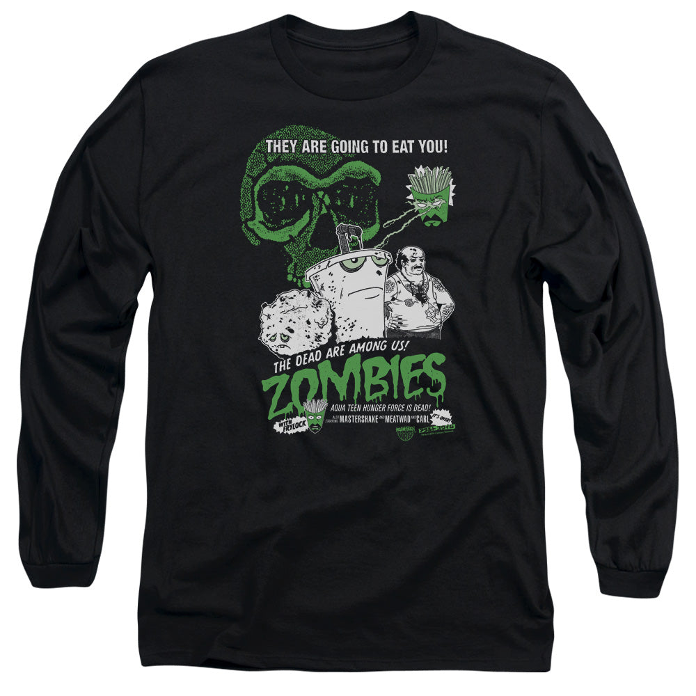 Aqua Teen Hunger Force Zombies Mens Long Sleeve Shirt Black Hoodie, Sweatshirt | CiraTrend.com (Image 2)