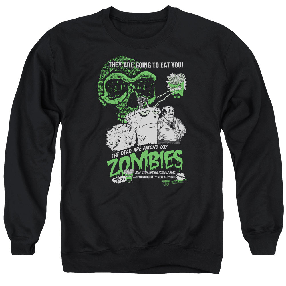 Aqua Teen Hunger Force Zombies Mens Crewneck Sweatshirt Black T-Shirts, Hoodie | CiraTrend.com
