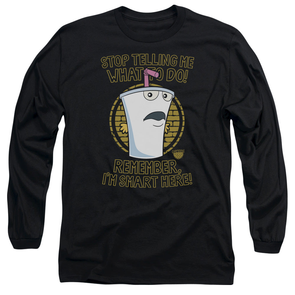 Aqua Teen Hunger Force Stop Mens Long Sleeve Shirt Black Hoodie, Sweatshirt | CiraTrend.com (Image 2)