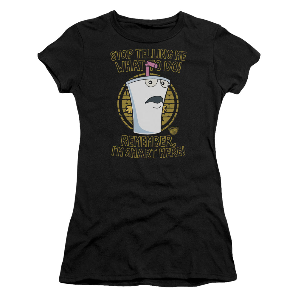 Aqua Teen Hunger Force Stop Junior Sheer Cap Sleeve Womens T Shirt Black Hoodie, Sweatshirt | CiraTrend.com