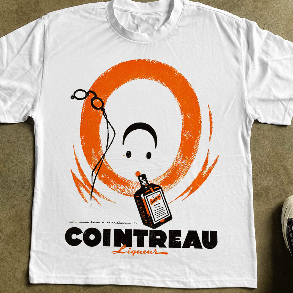 1950s 'COINTREAU' SMILEY HEAVYWEIGHT WHITE T-SHIRT Hoodie, Sweatshirt | CiraTrend.com (Image 2)