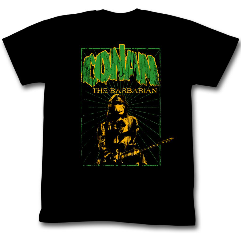 Conan Mens S/S T-Shirt - In The Green - Solid Black Hoodie, Sweatshirt | CiraTrend.com