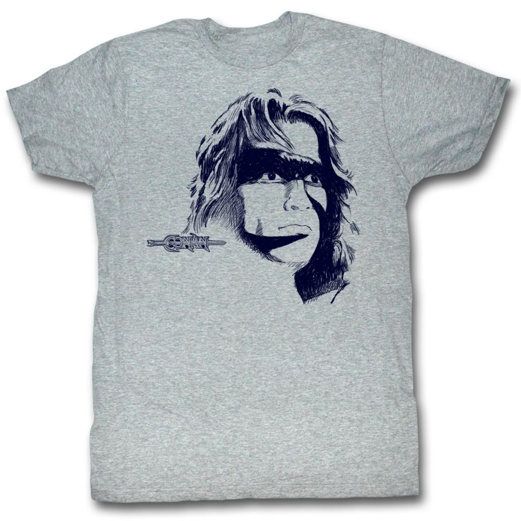 Conan Mens S/S T-Shirt - Sketch Drama - Heather Gray Heather Hoodie, Sweatshirt | CiraTrend.com