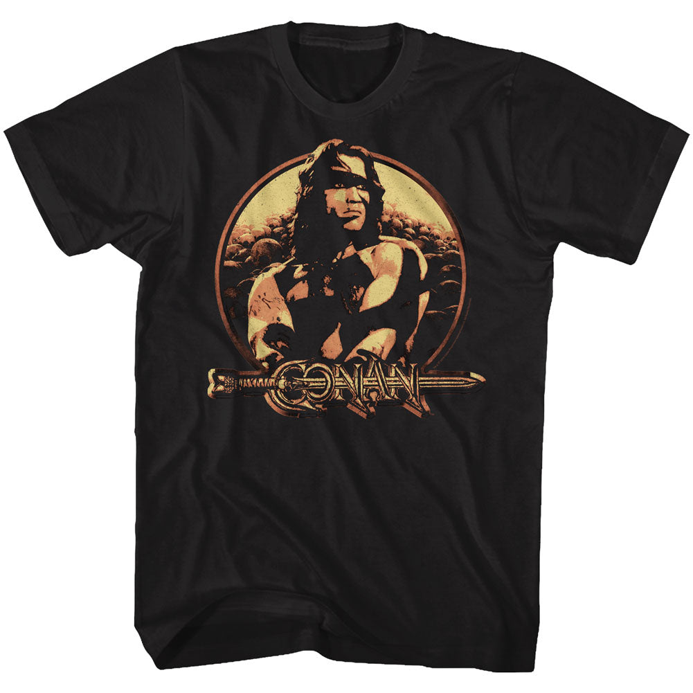 Conan Mens S/S T-Shirt - Shield - Solid Black Hoodie, Sweatshirt | CiraTrend.com
