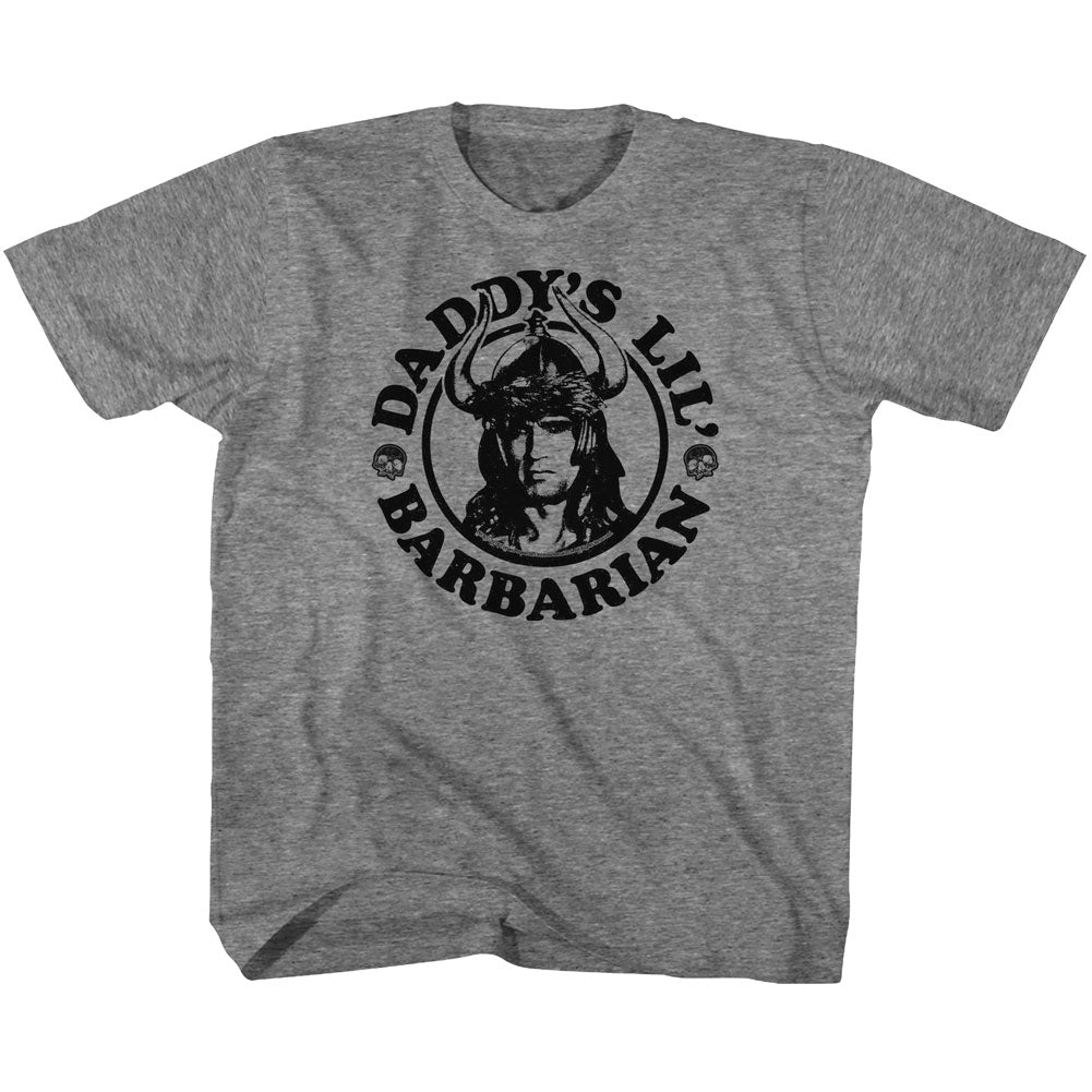 Conan Youth S/S T-Shirt - Daddy'S Barbarian - Heather Graphite Heather Hoodie, Sweatshirt | CiraTrend.com