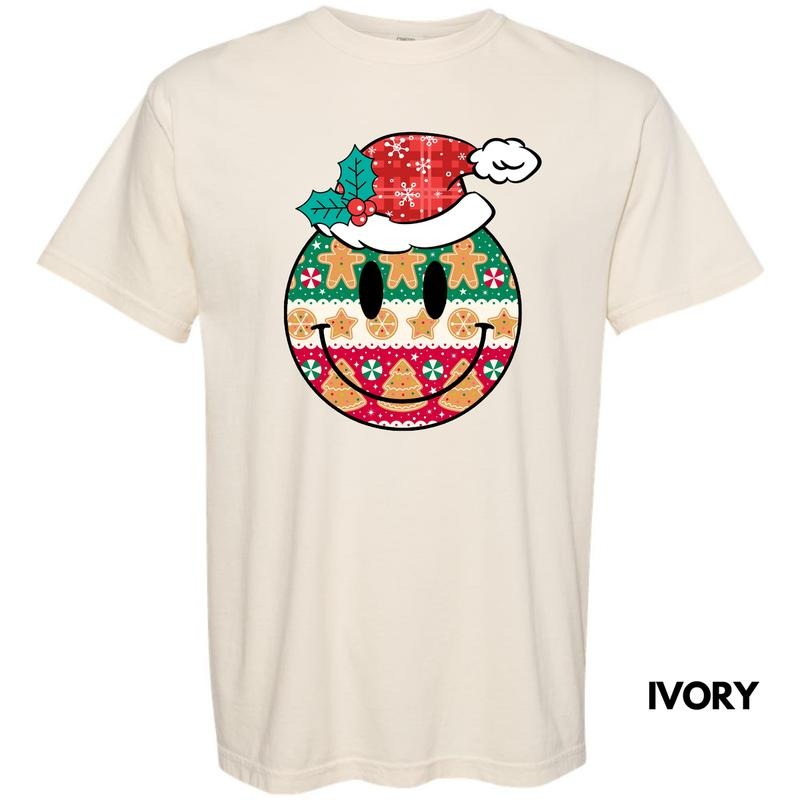 CRAZY Christmas Happy Face Comfort Colors T-Shirt 'NLB' Hoodie, Sweatshirt | CiraTrend.com